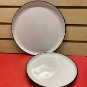 Noritake ColorTex Black 8 Pcs Dinner Plate 4 & Salad Plate 4 Porcelain 112BP @