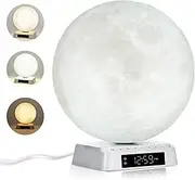 Sunrise Alarm Clock Wake up Light Alarm Clock lamp Clock 3 Color Adjustable Mood Light Built-in White Noise nightstand Lamp for Livingroom Bedroom Office Reading Working Moon Lamp APP Control