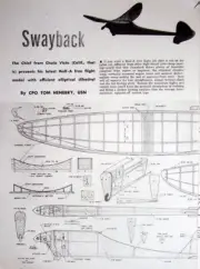 Air Trails SWAYBACK PLAN + CONSTRUCTION ARTICLE for 36" 1/2A FF Model Airplane