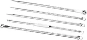1 Set 5pcs Blackhead Removal Needles with Storage Case Facial Extraction Tools for Blackhead Whitehead Acne with Convenient Carrying Case