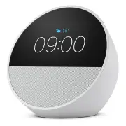 Amazon Echo Spot Smart Alarm Clock with Alexa - Glacier White
