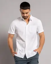 [Lucid] Lucid Men's Must Have Short Sleeve Shirt in White Size Large L White