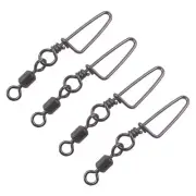 30pcs/100pcs Fishing Snaps Swivels Rolling Swivels with Coastlock Snaps Tackle