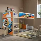 IKEA Kura Bed Decal Cartoon Cars, Nursery Ikea Decal for Boys, Wheels Themed