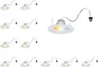 12 Pack SYLVANIA 5/6" LED Recessed Light, 9W, 650LM, 5 CCT Selectable, Wet Rated