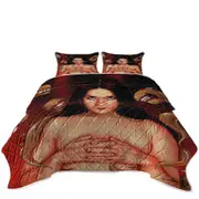Scary Art Beautiful Maiden and Monsters Coverlet