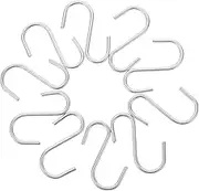 FUNNETOYU 10Pcs Heavy Duty Zinc Plated S Hooks for Kitchen Utensils Over Door Hangers Storage Versatile Clasp for Clothes Bags and More