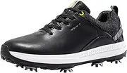 [SDEQA] Mens Professional Golf Shoes Spikes Waterproof Golf Sneakers Casual Plus Size Non-Slip Comfort Training