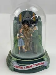 Franklin Mint Wizard of Oz “A Brain A Heart The Nerve” Music Box Domed Vtg 1996