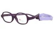 Dilli Dalli Cuddles Eyeglasses Youth Kids Eggplant Full Rim Oval Shape 43mm