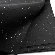 MR FIVE 30 Sheets Large Size Tissue Paper with Glitter Bulk,20" x 28",Black Glitter Tissue Paper for Gift Bags,Black Sparkle Gift Wrapping Tissue Paper for Halloween Christmas Valentine's Day(Black)
