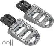 Motorcycle Foot Pegs, Compatible with MSX125 Monkey DAX125 ST125 CB1000R, Adjustable Anti Slip Front pedal, Wide foot pegs for motorcycle (Grey)