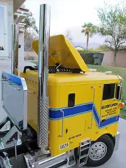 Simulate Exhaust Aluminum Straight Pipe Tamiya R/C 1/14 GlobeLiner King Hauler