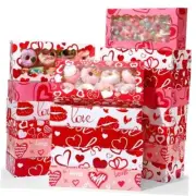 Pcs Valentine's Day Treat Boxes Valentine Heart Cookie Boxes with Window 120