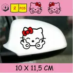 HELLO KITTY 鏡子貼紙/HELLO KITTY 切割貼紙/汽車貼紙