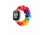 Women Hair Tie Watch Strap 40mm elastic strap Watch Bands Ladies bracelet strap for iWatch Apple Watch-Rainbow