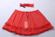 Victoria's Secret Women's Love & Lemons Gene Skirt & Garter BL1 Red Multi Small