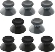 EMSea 8Pcs Joystick Caps Replacement Compatible with Xbox 360 Controller ABS Thumb Sticks Gamepad Rocker Cover 16x25.5mm/0.63x1inch Black&Grey