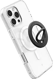 SPIGEN Dual Pop MagFit for iPhone 16 15 14 13 12 Pro Max Plus Mini MagSafe Case Phone Ring Holder, Built-in Magnetic Ring, Soft Silicone Flexible Finger Loop Lightweight Slim Durable Grip - Black
