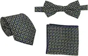 [Generic] MASONIC CLOTHING ACCESSORIES SET - TIE, BOW TIE AND HANDKERCHIEF SET, Blue, Large