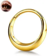 [BodyBonita] Septum Rings 16G - 316L Stainless Steel Nose Rings Hoops for Men Women Septum Piercing Jewelry 8 mm 10 mm
