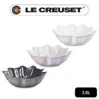 在飛比找PChome24h購物優惠-LE CREUSET-瓷器荷葉波紋造型碗 3.8L (柔粉紫