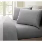 ANTIMICROBIAL SILVADUR SATIN WEAVE 800TC 4PC QUEEN SIZE SHEET SET LG GREY NEW