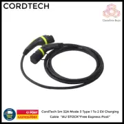 Cordtech 5m 32A Mode 3 Type 1 To 2 EV Charging Cable - CEVM3T12-32