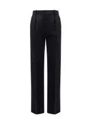 [Saint Laurent] Saint Laurent-Tuxedo Wool Trouser With Lateral Satin Bands-Uomo 48