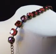 Swarovski Royal Red Maui Lava Bracelet In Brass