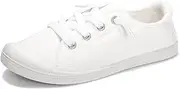 [VANESSA] Women's Slip On Canvas Shoes Low Top Fashion Sneakers Casual Flats Comfort Walking Shoes