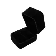 Velvet Ring Box,Jewelry Gift Box for Proposal,Engagement, Wedding - S Black