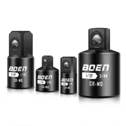 BOEN 4 Piece Impact Socket Adapter Set and Reducer Set, 1/4", 3/8", 1/2" Driv...