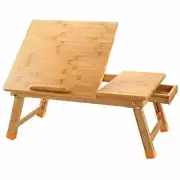 LAPTOP DESK Table Adjustable Bamboo Breakfast Tilt Serving Bed Tray NNEWVANTE