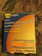 sunmark Nicotine Patch 14 mg 14 per Box 70677003101 2 Boxes New