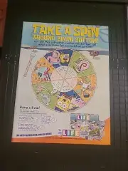 Spongebob Squarepants Game Of Life Print Ad 2005 8x11 Great To Frame