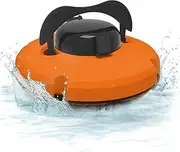 Automatic Pool Vacuum Cleaner,Cordless Pool Robot Underwater Vacuum Cleaners,Lasts 120 Mins and 100㎡,15° Climbing Slope,IPX8 Waterproof,Self-Parking,for Pools(Color:Orange)