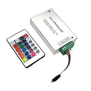 DC12V-24V 12A 144W 24Key IR Remote Controller Aluminum shell for RGB LED Strip 5050 3528 SMD