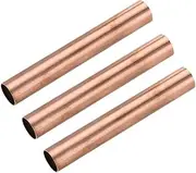 Copper Round Tube, 24mm OD 1mm Wall Thickness 100mm Length Straight Pipe Tubing 3 Pcs (Color : Copper, Size : 15mm x 0.5mm x 200mm)