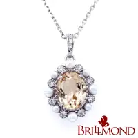 在飛比找momo購物網優惠-【BRILLMOND JEWELRY】1.5克拉天然摩根石墜