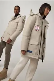 NWT $1,949 Canada Goose x OVO Banff Parka Limestone Loro Piana Fabric SMALL