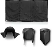 WallUp The Instant Outdoor Privacy Product, Versatile Privacy Tent, Works as a Privacy Screen, Wall Divider, Shelter, and Enclosure, Weather-Resistant, Durable, UV-Treated Cloth, 6' x 12', Black