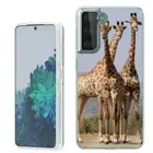 (Giraffe herd)Rugged TPU phone case cover(Clear)for Samsung Galaxy S21+ Plus 5G