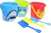 Abaodam 3Sets Beach Bucket for Sand Spade for Outdoor Fun Backyard Play and Family
