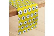 IDC Homewares 100% Cotton Printed Table Runner - Cotton Bud (Yellow)