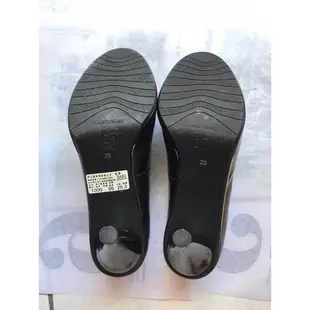 專櫃 女鞋 Ea 伊士曼 黑色 高跟 魚口鞋 鑲鑽 真皮 台灣製 25號