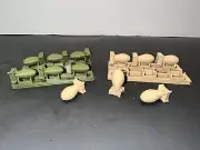 N Scale 1:160 Nuke / Atomic Bomb Load Military Army Flat Cars Gondolas (12 Pack)