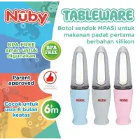 在飛比找蝦皮購物優惠-Nuby 全新矽膠擠壓餵食器嬰兒果汁瓶容器