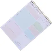 GARIOUANS Daily Undated Planning Pad Tear Off Checklist Notepad for Work Personal Organization Pink Flexible Daily Schedule Notepad with Double Wire Binding Cover