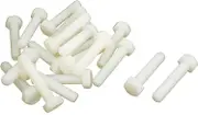 uxcell M8 x 40mm Full Thread Nylon Metric Hex Head Cap Screw Bolt 20 Pcs